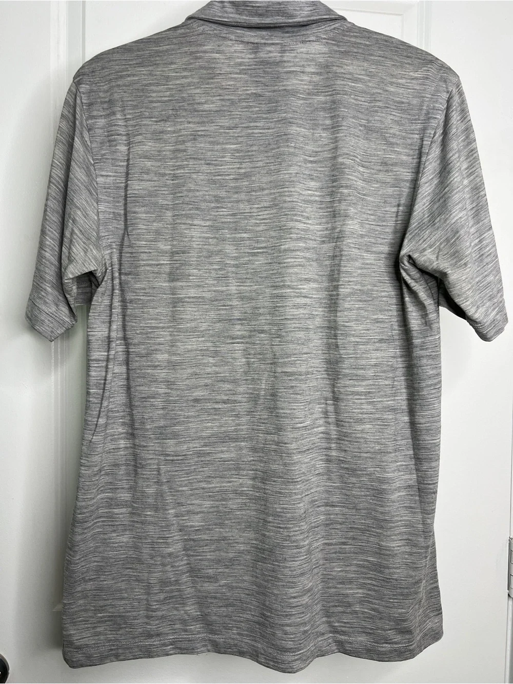 The North Face Merino Wool Blend Polo Shirt Mens Large Gray Performance Tech